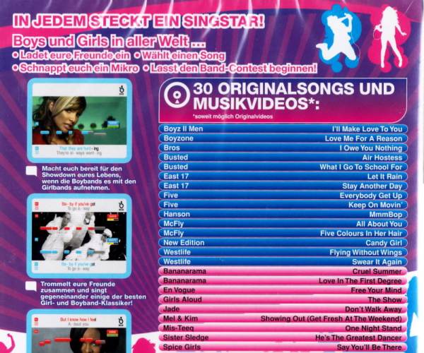 Singstar Boy Bands vs Girl Bands
